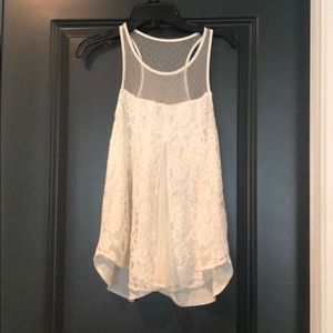 White Abercrombie lace top